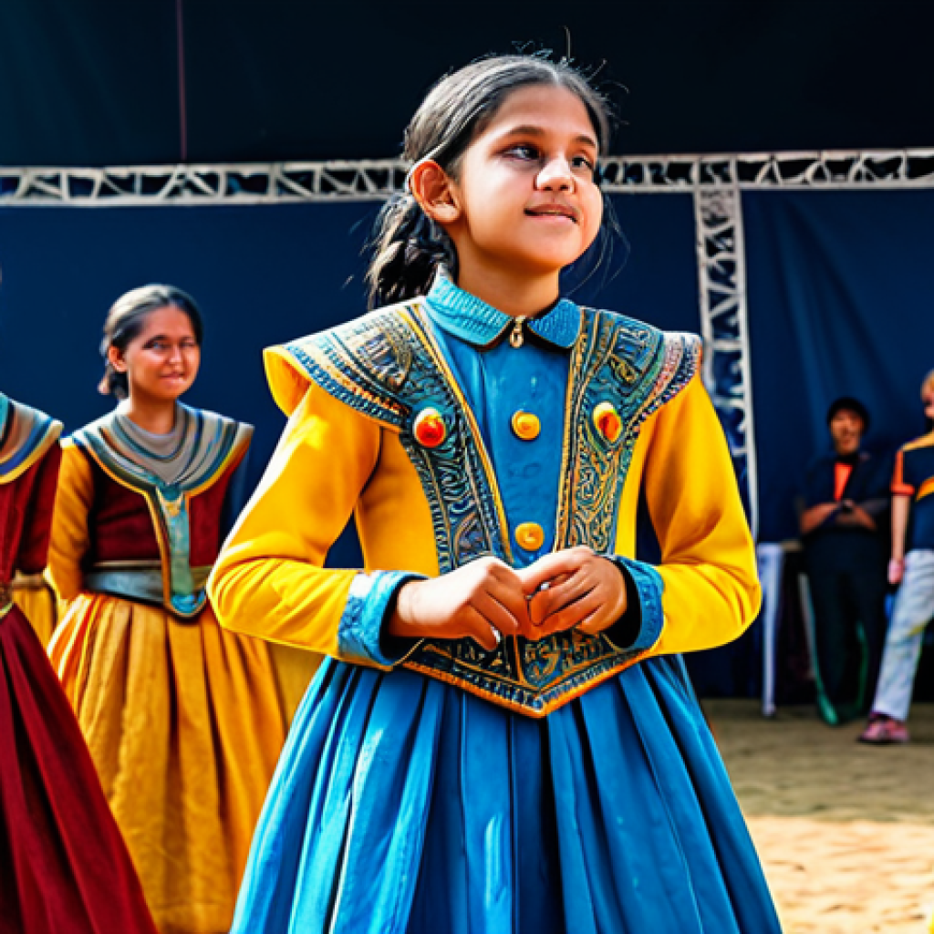 Image Prompt 1: Creative Expression and Skill Development at a Youth Festival**