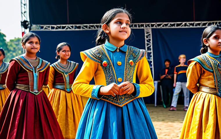 Image Prompt 1: Creative Expression and Skill Development at a Youth Festival**